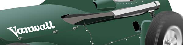 Vanwall VW5 1958 Stirling Moss close up