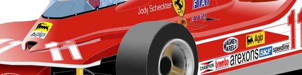 Ferrari 312T4 1979 Jody Scheckter close up