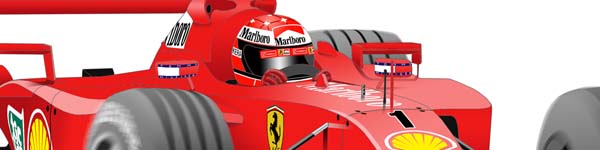 Ferrari F2001 2001 Michael Schumacher close up