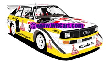 Audi Quattro E2San Remo Rally 1985 Walter Rohrl