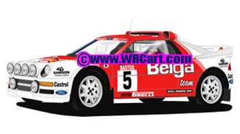Ford RS200 Ypres Rally 1986 Robert Droogmans