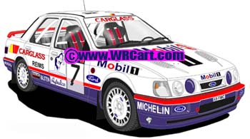 Ford Sierra Cosworth 4x4Monte Carlo Rally 1992 Francois Delacour