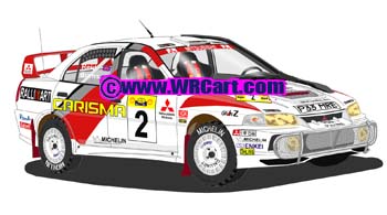 Mitsubishi Evo IV Safari Rally 1998 Richard Burns